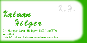 kalman hilger business card